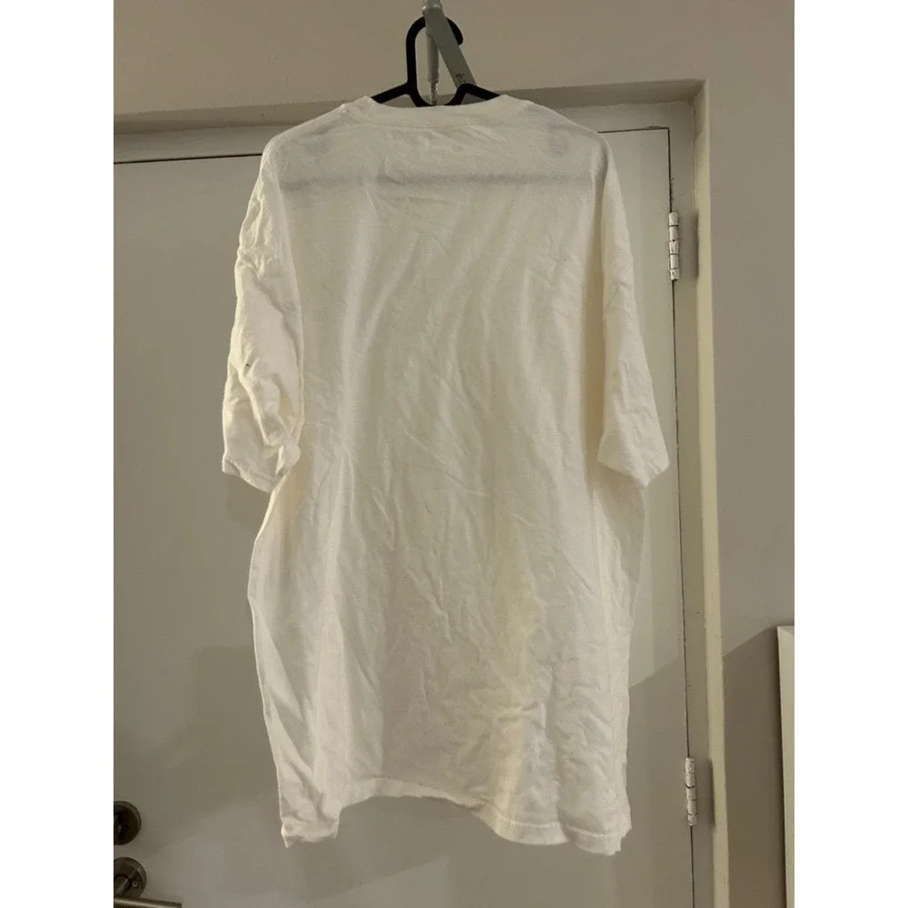 Champion Heritage T-Shirt Men XL Cream Off White Embroidered C Logo Short Sleeve - Picture 5 of 8